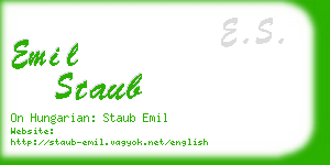 emil staub business card